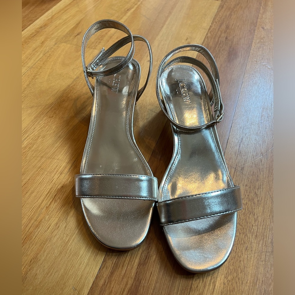 Jcrew gold heels